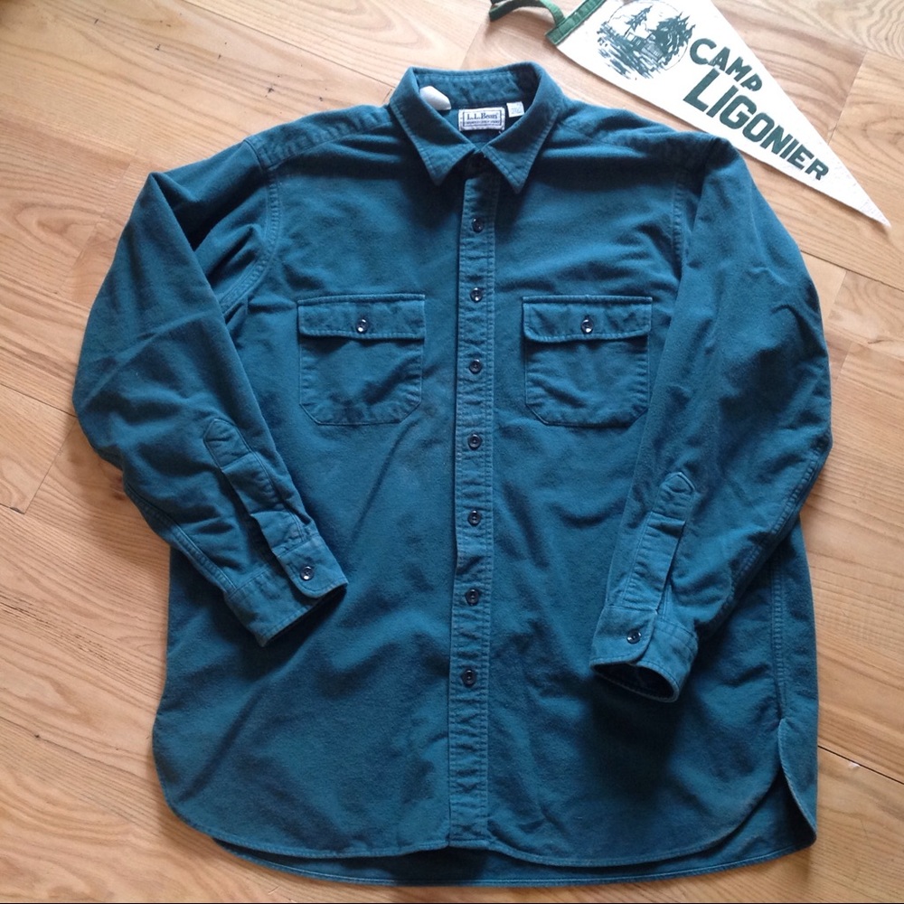 L.L. Bean Chamois Shirt Men Tall 17.5 Vint. Jacket